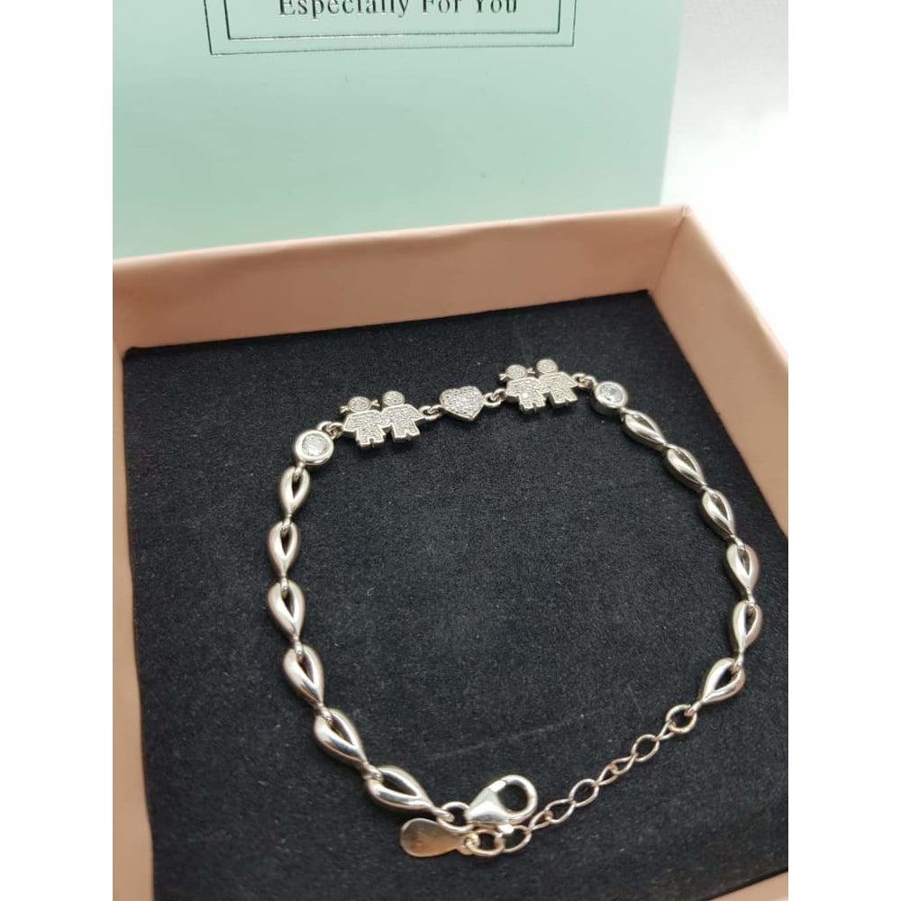 Sterling Silver forever together Bracelet - Silver Bracelet