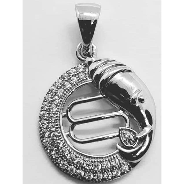 Sterling Silver Ganesha Pendant (215) - Pendant