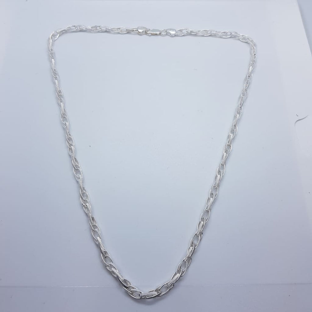 Sterling Silver Hollow Chain (019) - Necklace