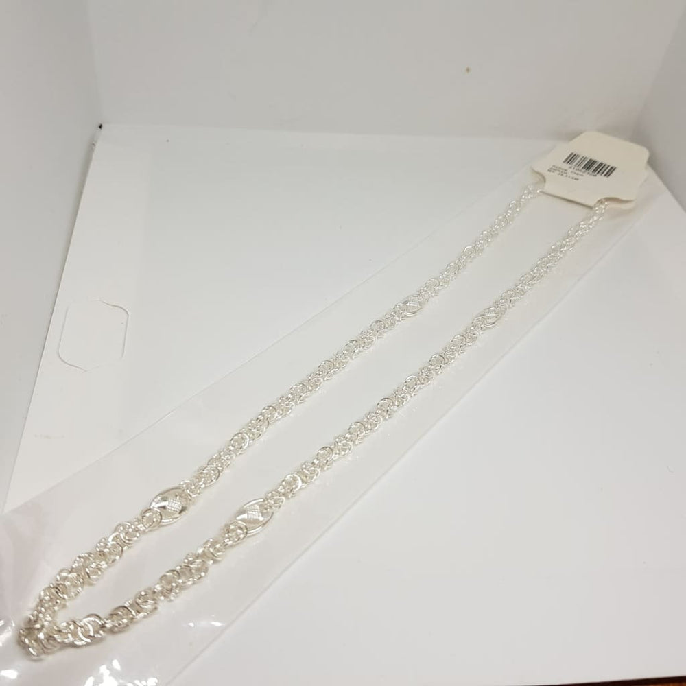 Sterling Silver Hollow Chain (029) - Necklace