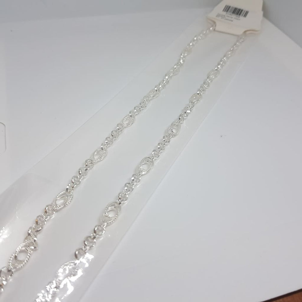 Sterling Silver Hollow Fancy Chain (276) 24Inch - Idol