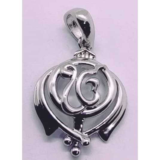 Sterling Silver Ik Onkar Pendant (300) - Pendant