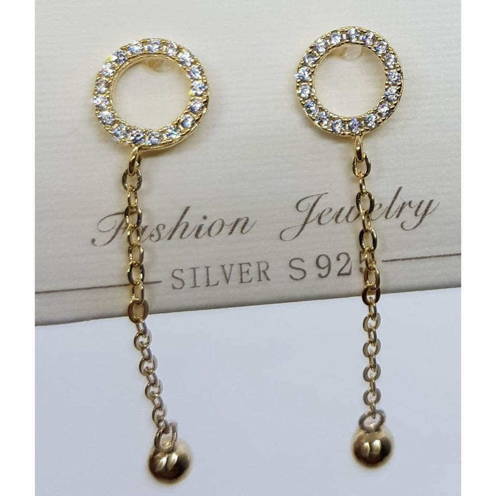 Sterling silver Italian earrings circle - Earrings