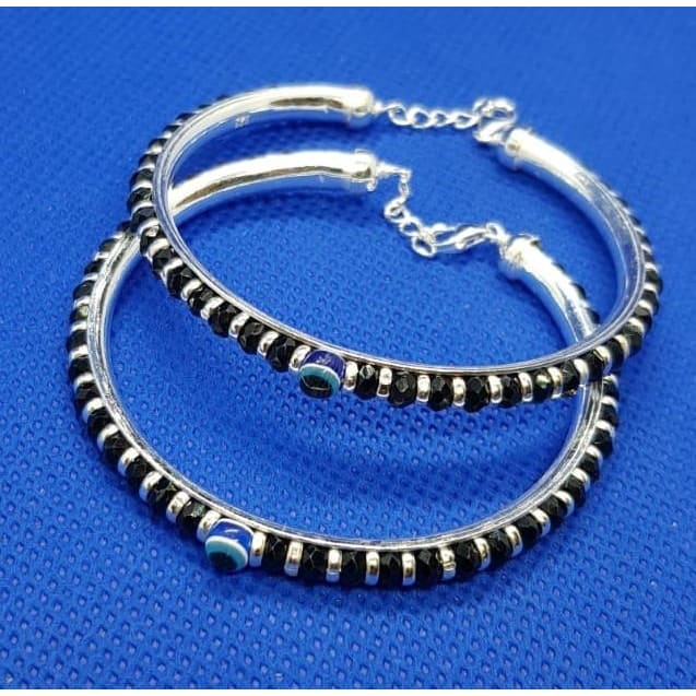 Sterling Silver kids adjustable nazariya bracelet (Evil eye)