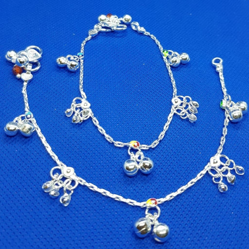 Sterling Silver Kids Anklet Pair D214