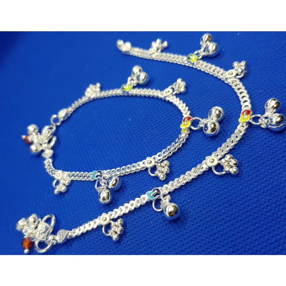 Sterling Silver Kids Anklet Pair D297