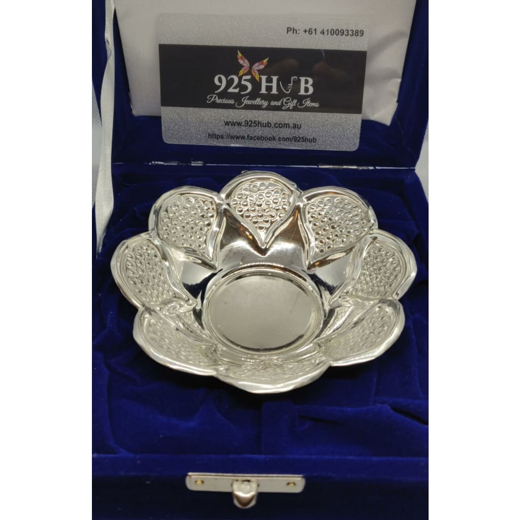 Sterling Silver Lotus Bowl (9cm) - Single Bowl with Box