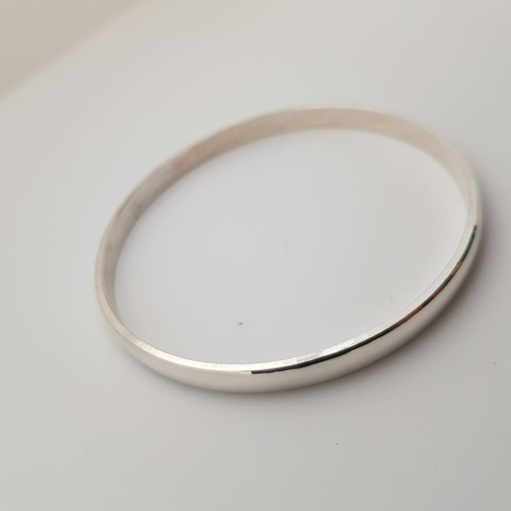 Sterling Silver Plain Bangle/Kada (66.7MM/ 2.10) - Bracelets