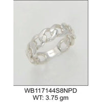 Load image into Gallery viewer, Sterling Silver Rhodium Ring (488) Size V - Rings
