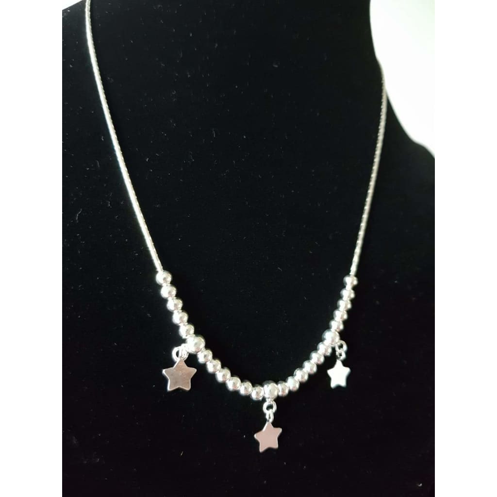 Sterling silver Tri-star Necklace - Necklace