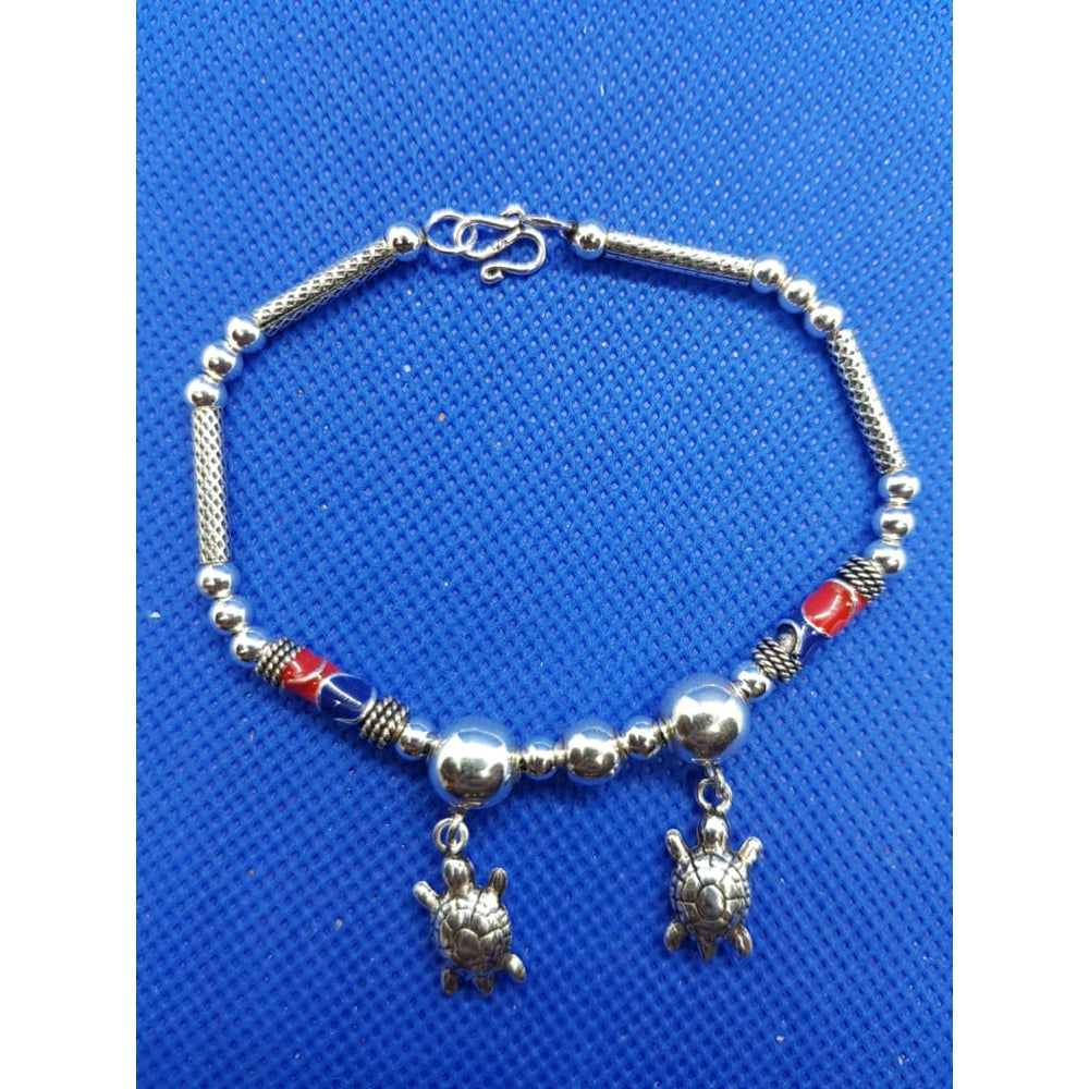 Sterling Silver Vintage Enamel Bracelet 105 (7 Inches) - 
