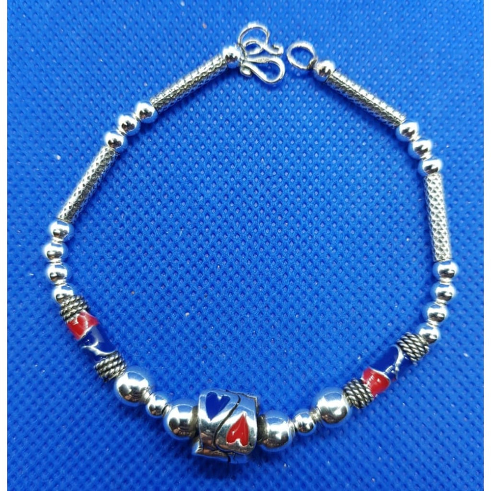 Sterling Silver Vintage Enamel Bracelet 106 (7 Inches) - 